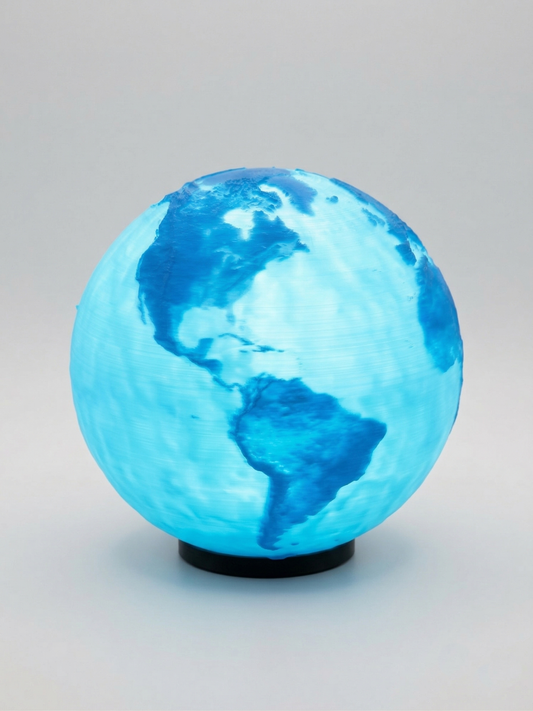 Lámpara Planeta Tierra 3D — Luz LED
