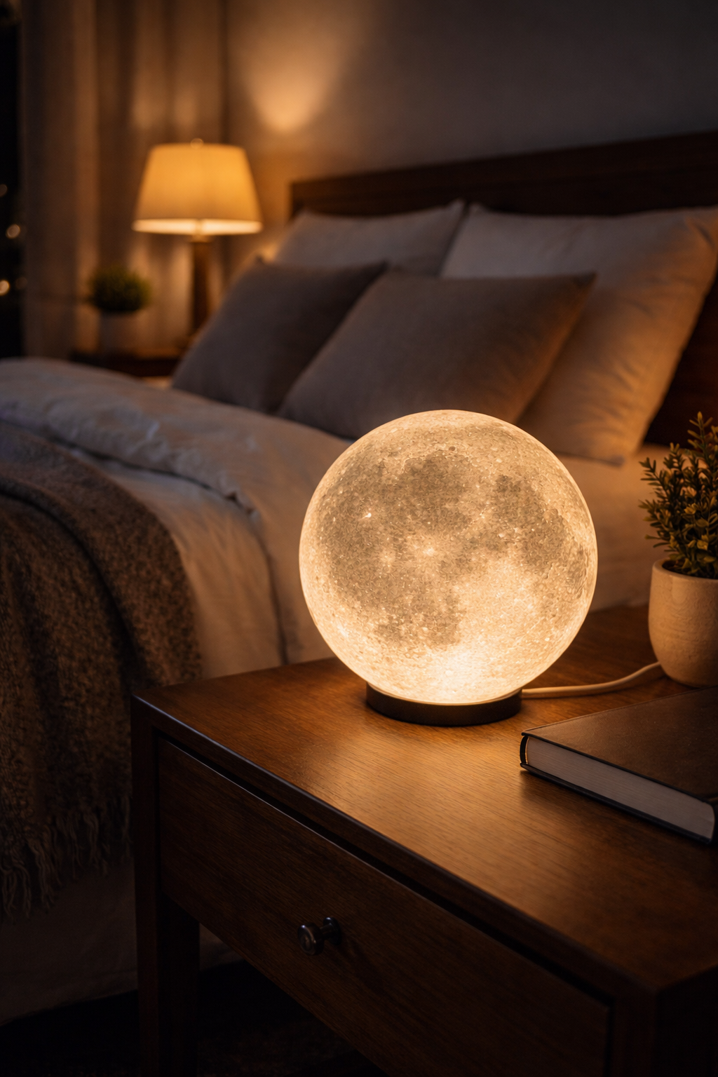 Lámpara Luna 3D — Luz LED